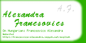 alexandra francsovics business card